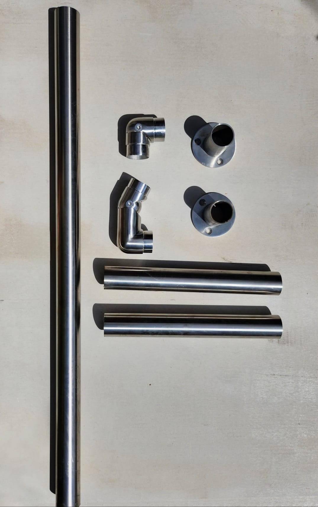 DIY 316 Stainless Steel Stair Handrail kit 50.8MM 1400mm long for 4 steps