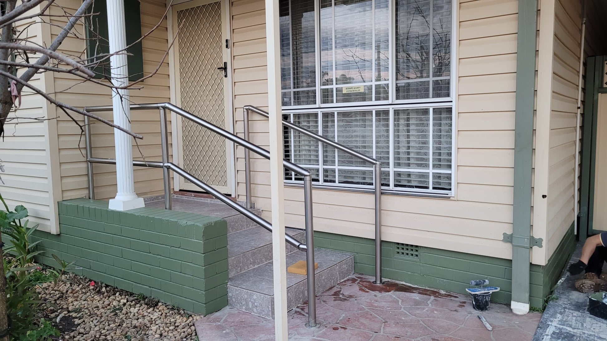 50.8mm stainless steel stair handrail installed in Cabramatta sydney